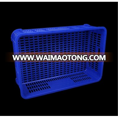 white and blue color plastic fruit vegetables  crates 610x405x480mm cheap price